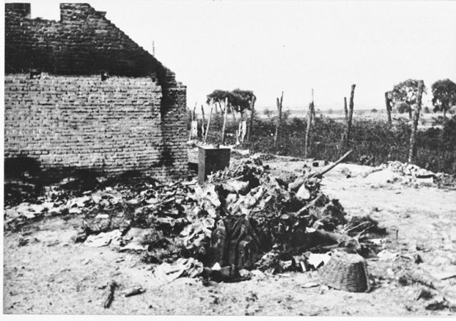 The ruins of the prisoner kitchen at Jasenovac